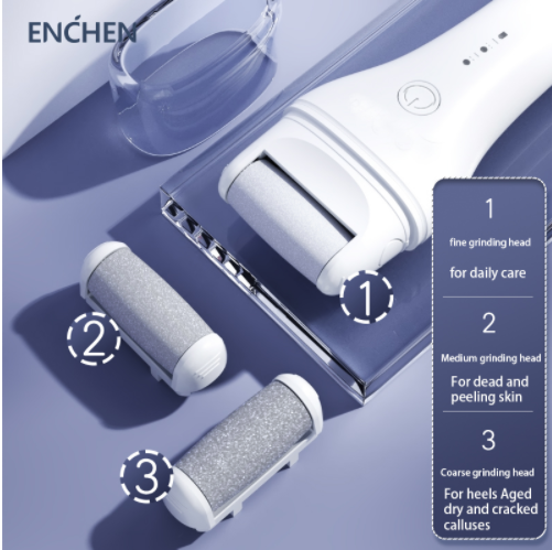 Rock Electric Foot Callus Remover （3 Roller Heads）
