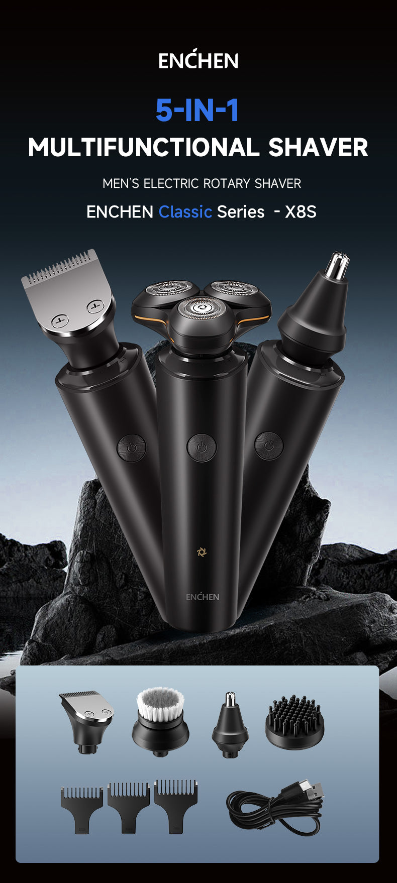 X8S-C 5-in-1 Grooming kit